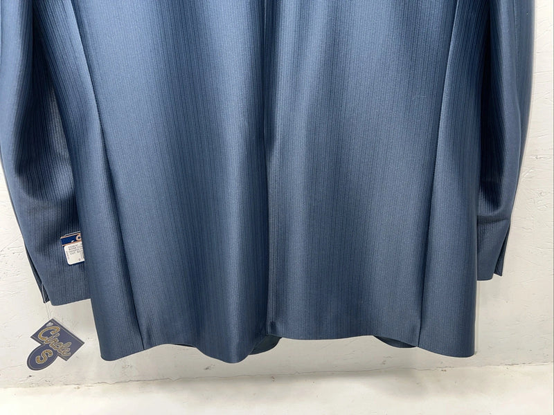 New Men’s Circle S Blue Suit Jacket 52L #24244 Y-610