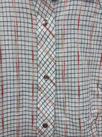 New Women’s Dan River Red Plaid Long Sleeve Pearl Snap Size 10 KK-45