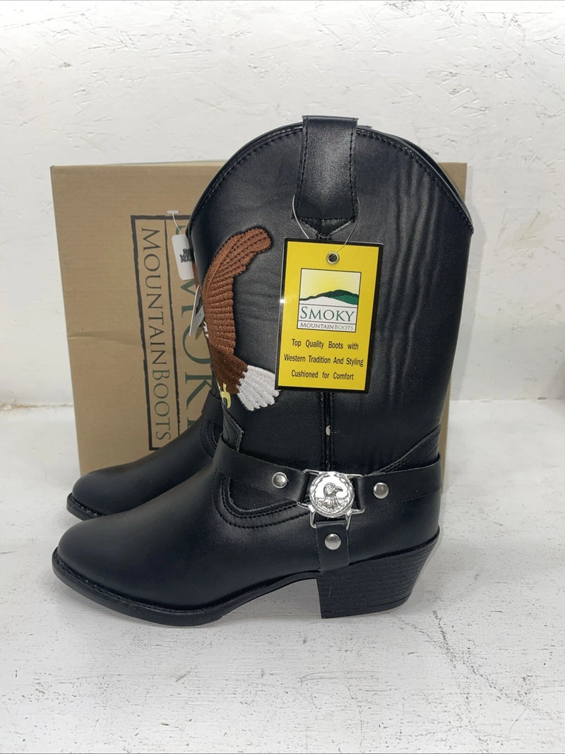 New Women’s Black Smoky Mountain Cowboy Boots. 1080 Y 7. 18-59