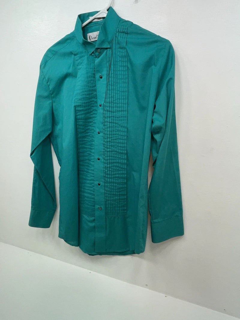 New Women’s Green Chaplin Long Sleeve Button Up Shirt M 3B-45