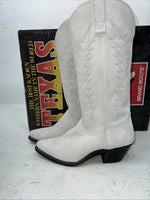 New Women’s White Texas Brand Cowboy Boots. L 198917 7 M. 18-54