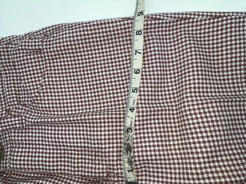 New Vintage Red And White Checkered Lee Polyester Pants #2600362 SS-84