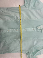 New Wayne Scott Blue Long Sleeve Button Up English Shirt Medium X-84