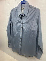 New Kids Dickson Jenkins Blue Long Sleeve Pearl Snap Size 38 CC-101