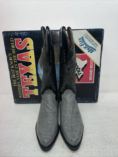 New Men’s Gray Texas Brand Cowboy Boots. 1202 6.5 6 1/2 E E. 1-39
