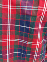 New Men’s ELY Plains Red Blue Plaid Long Sleeve Pearl Snap 16.5 Large Q-74
