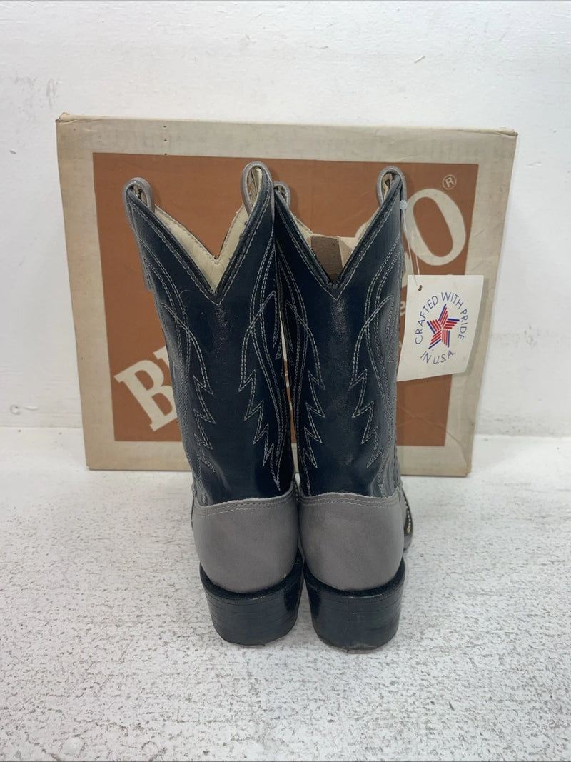 New Kids Gray Bronco Cowboy Boots. C 1892 13.5 13 1/2 D. 23-80
