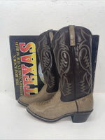 New Men’s Brown Texas Brand Cowboy Boots. 5041 8 D. 1-130