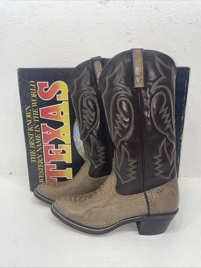 New Men’s Brown Texas Brand Cowboy Boots. 5041 8 D. 1-130