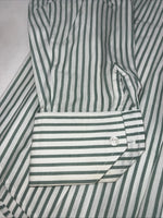 New Women’s Van teal Green Stripped Long Sleeve English Riding Shirt. 8/30 G-46