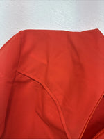 New H Bar C Orange Long Sleeve Half Zip Up Shirt Size Small TT-49