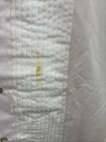 New ELY Cattleman White Long Sleeve Pearl Snap English Shirt Small X-97