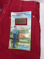 New Women’s Red Wrangler Cowboy Cut Slim Fit Denim Jeans. 9x30 N-8