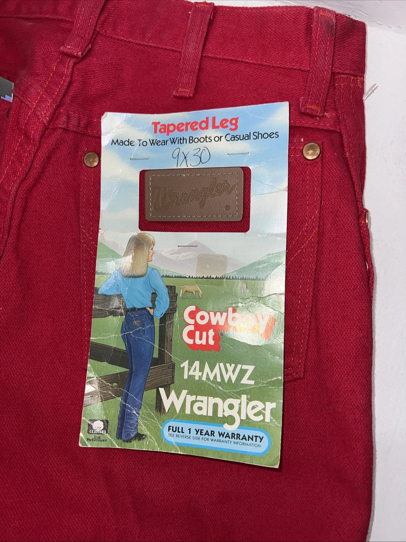New Women’s Red Wrangler Cowboy Cut Slim Fit Denim Jeans. 9x30 N-8