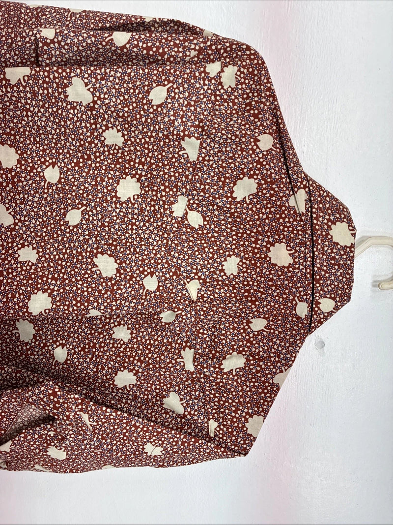 New Women’s Panhandle Slim Floral Long Sleeve Pearl snap Size 14.5 MM-1