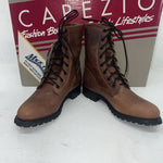 New Women’s Brown Lace Up Capezio Cowboy Boots. L549 5.5 5 1/2 M. 20-31