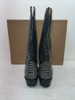 New Men’s Gray Snake Skin Texas Brand Cowboy Boots. 94312-304 9 M. 3-56