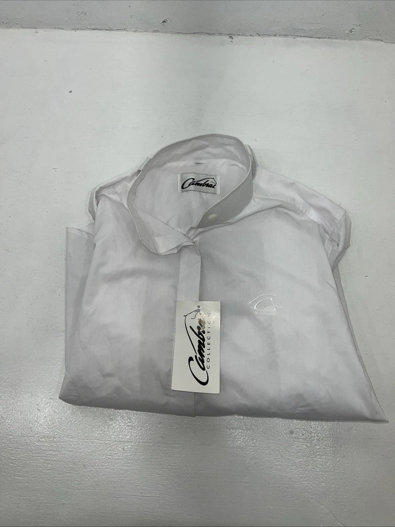 New Women’s White Cambrai Long Sleeve English Shirt. 14 G-60