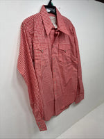 New Boys Rockmount Red Checker Long Sleeve Pearl Snap Size 16 DD-87