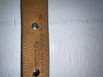 New Brown Genuine Leather Nocona Silver Pendent 28” Belt #399 JJ-143