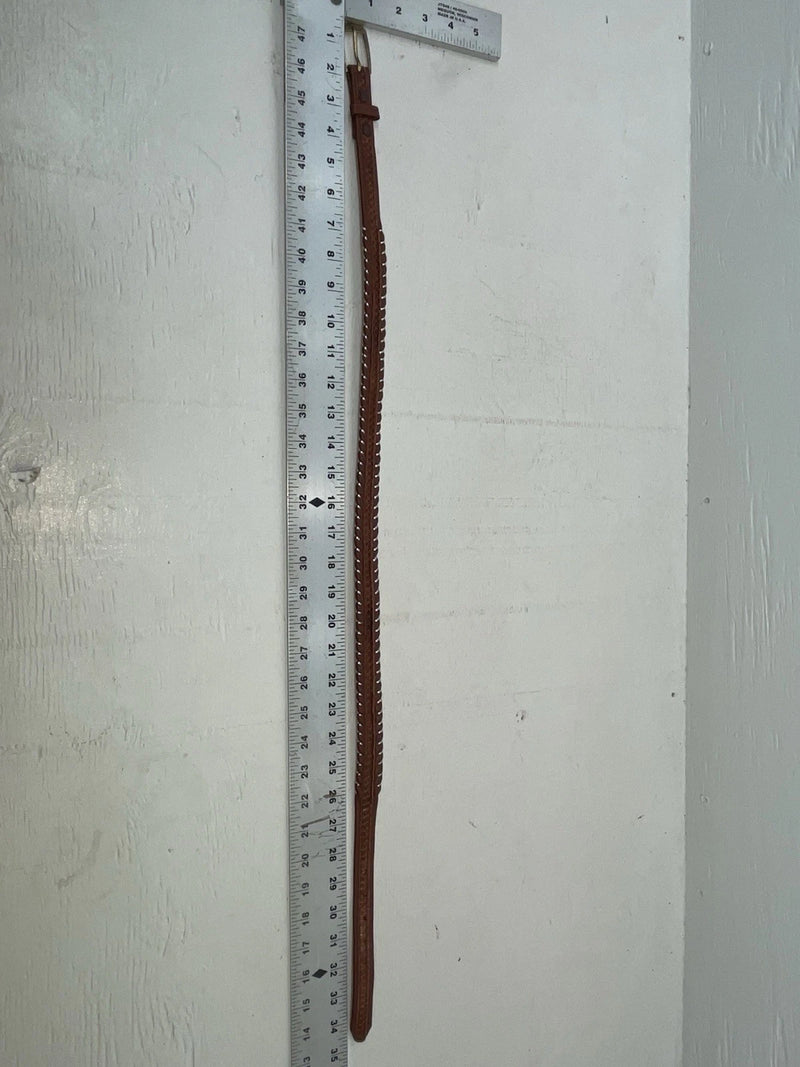 New Brown Genuine Leather Tex Tan Weaved 30” Belt #02/4564 JJ-131 