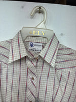 New Women’s Dan River Multicolor Design Long Sleeve Pearl Snap Size 10 KK-7