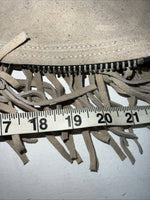 NOS Tan Show Chaps With Fringe Adjustable Waist 37” L-22