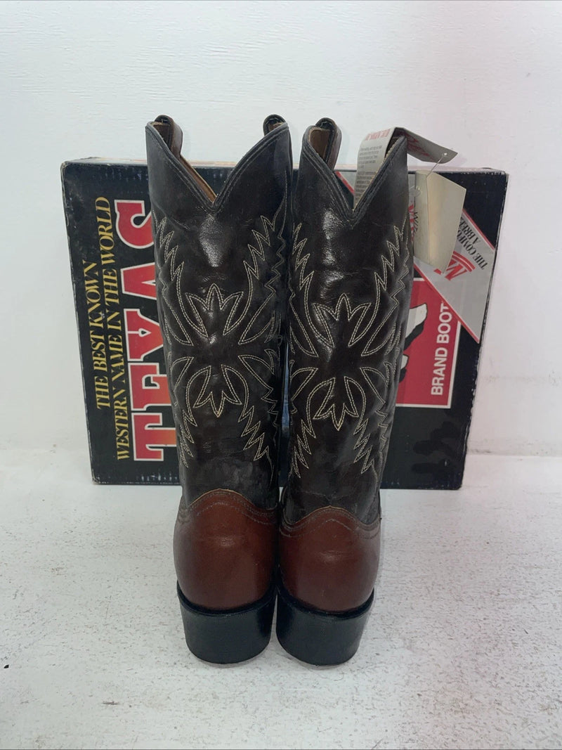 New Men’s Brown Texas Brand Cowboy Boots. 1231 8.5 8 1/2 D. 1-86