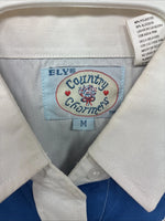 New Women’s Country Charmer White Long Sleeve Pearl Snap Medium KK-104