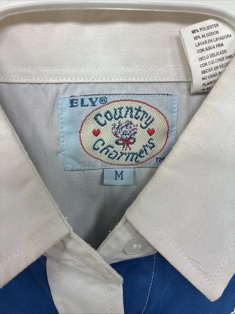 New Women’s Country Charmer White Long Sleeve Pearl Snap Medium KK-104