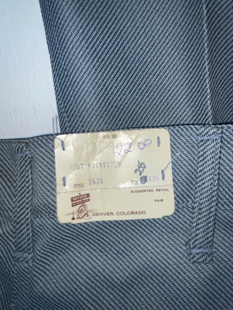 New Vintage Blue Miller Polyester Pants #2624 VV-60