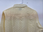 New Women’s H Bar C Yellow Long Sleeve Pearl Snap 16.5 X 34 XL II-36