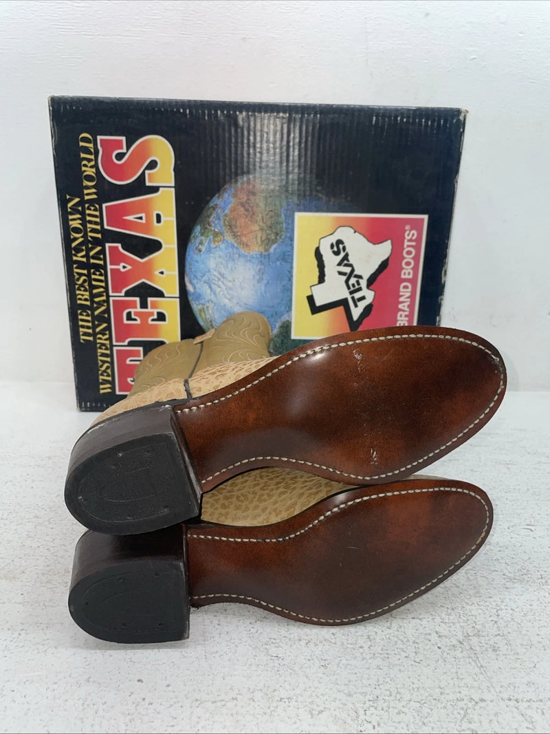 New Men’s Brown Texas Brand Cowboy Boots. 4785 8 M. 1-119