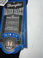 New Women’s Black Wrangler Bareback Cowboy cut Slim Fit Denim Jeans. 15x34 N-18