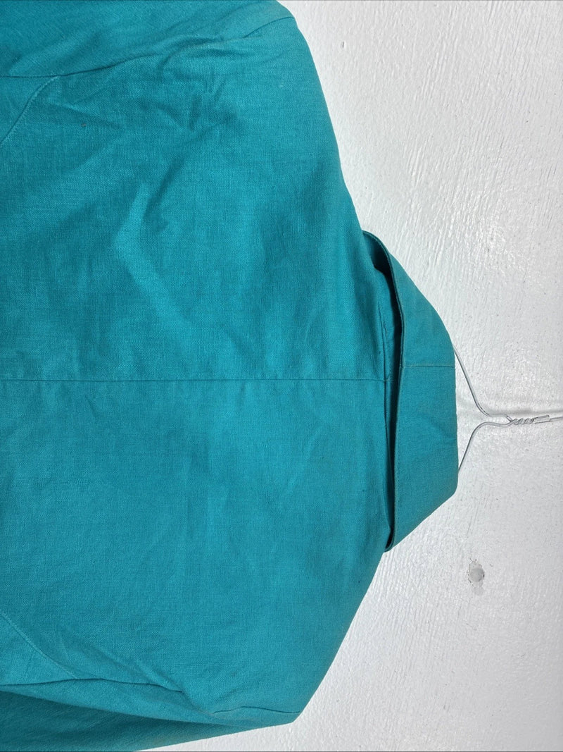 New Women’s GITANO Teal Long Sleeve Button Up Shirt Size Small TT-99