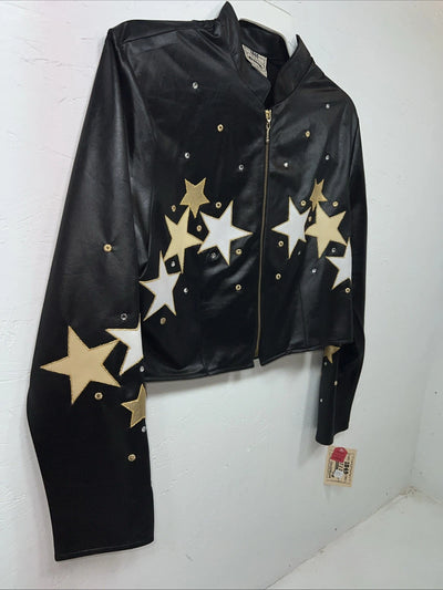 New Women Black 1849 Authentic Ranchwear long Sleeve Western show Shirt L UU-48