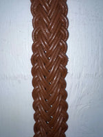 New Brown Genuine Leather Braided 32” Belt #02/4709 JJ-6