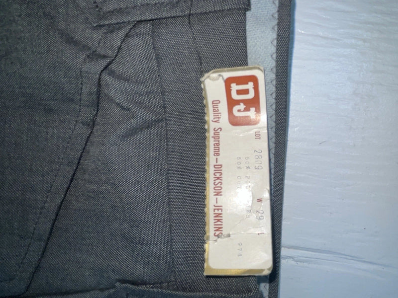 New Vintage Gray Dickson Jenkins Polyester Pants #2809 XX-52