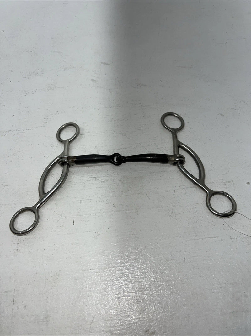 New Tough 1 5” SS/SI Gag Snaffle Copper Lined Bit #25096 U-5 