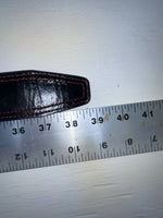 New Black Genuine Leather Red Stitching 32” Belt #9256 JJ-54