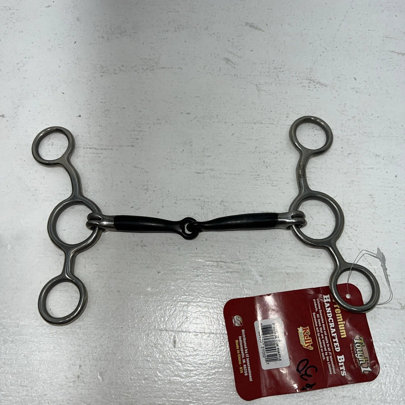 New Tough 1 5” Sweet Iron Junior Cow horse Snaffle Bit Copper Strips. #25094 U-3