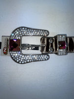 New Zebra Print Genuine Leather Nocona Bling M Belt #N1330999 Z-63