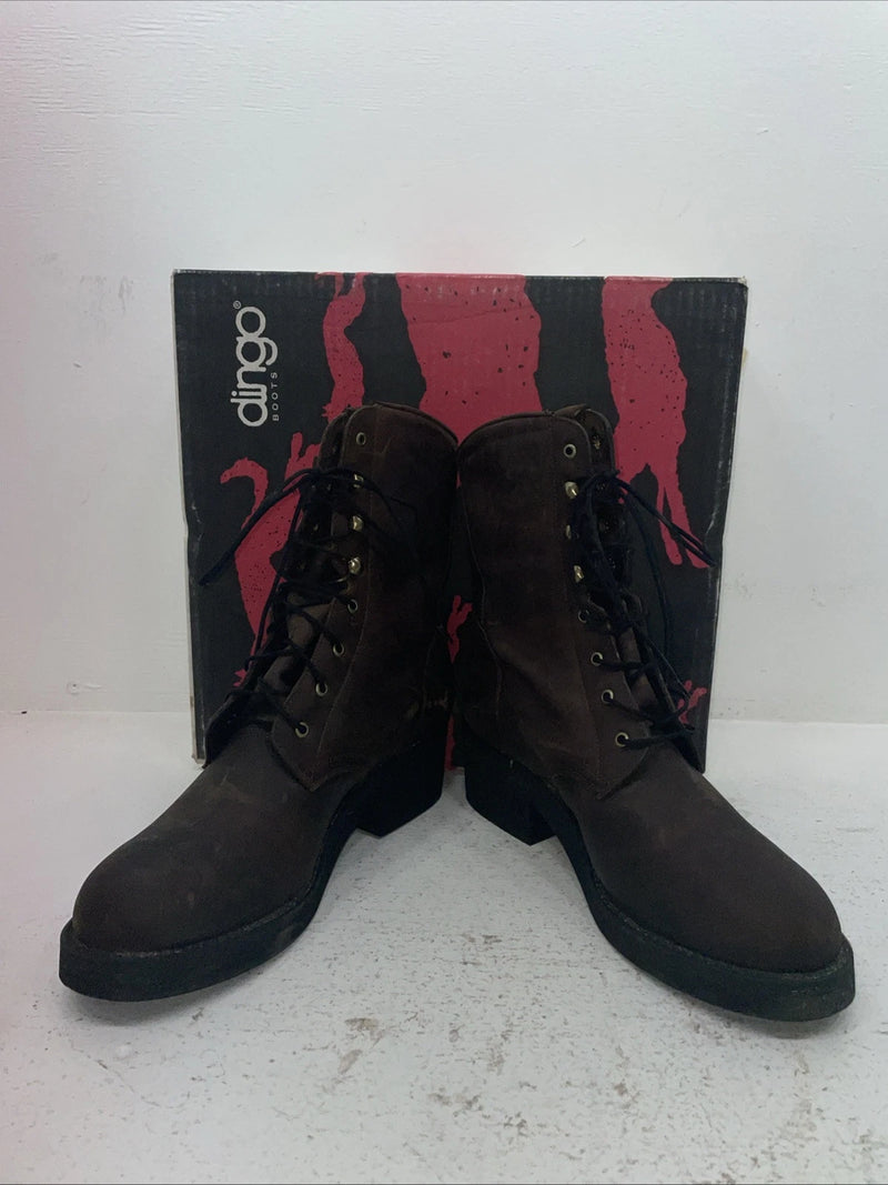 New Men’s Brown Lace Up Dingo Cowboy Boots. 02307 10 M. 7-66