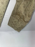 New Men’s Tem Tex Yellow Long Sleeve Pearl Snap Medium B-116