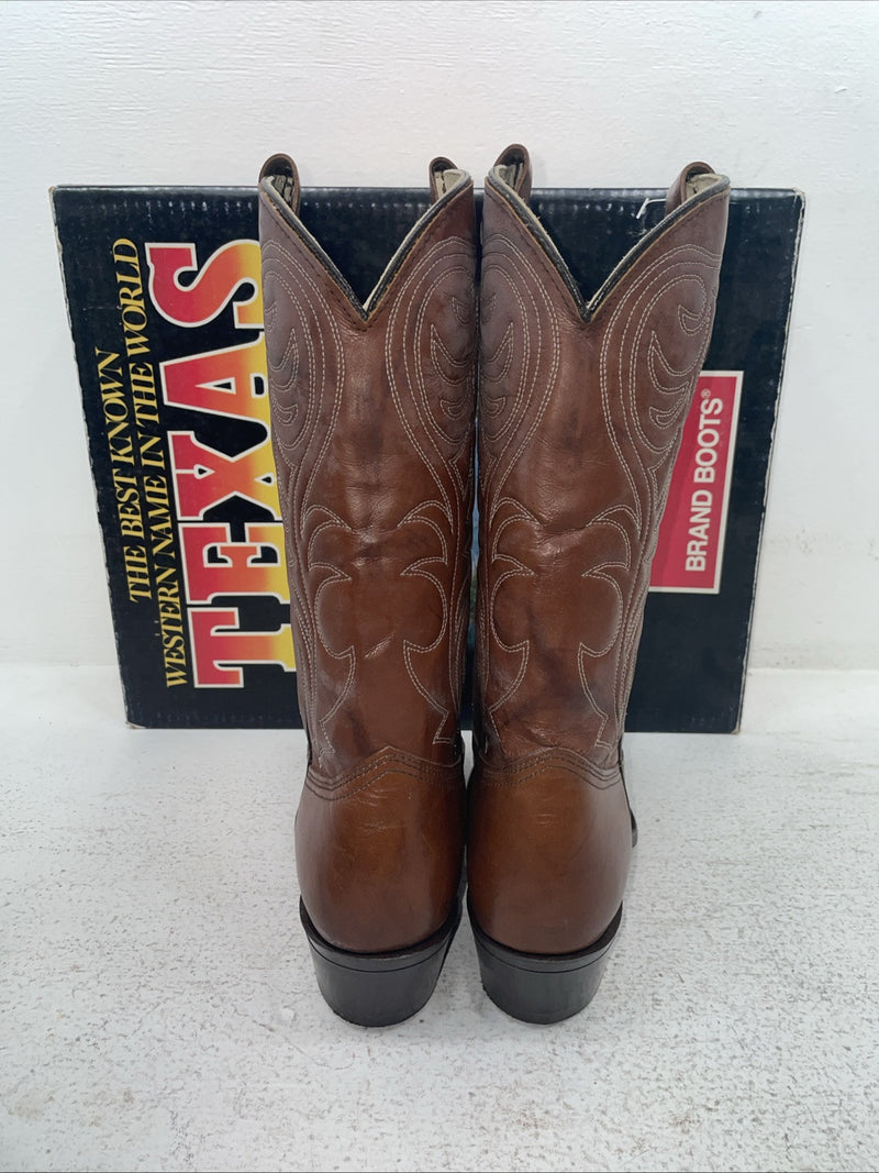 New Men’s Brown Texas Brand Cowboy Boots. 5111 8.5 8 1/2 D. 3-129