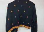 New Women’s Black I Did It Short Jacket With Beads Small UU-68
