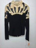 New Women’s 1849 Authentic Ranchwear Black Yellow Western Show Shirt XS WW-13