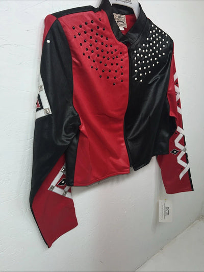 New Women’s 1849 Authentic Ranchwear Red Black Short Show Jacket Medium WW-25