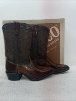 New Youth Brown Texas Brand Cowboy Boots. B 103 5 D. 2-121
