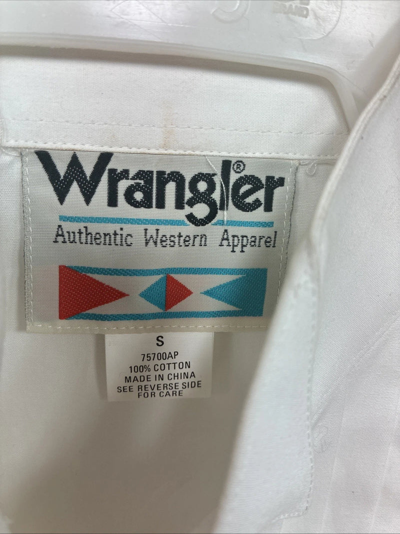 New Women’s Wrangler White Dosages Long Sleeve Button Up Small YY-131